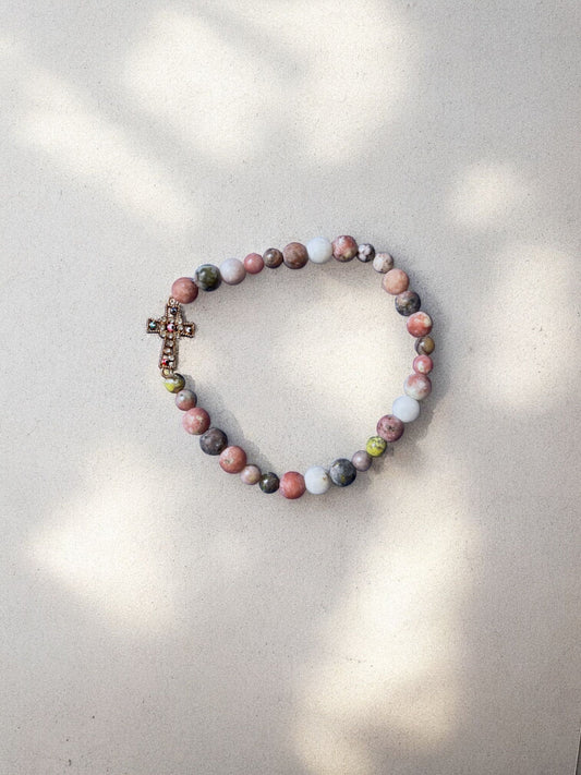 Rhodonite Cross