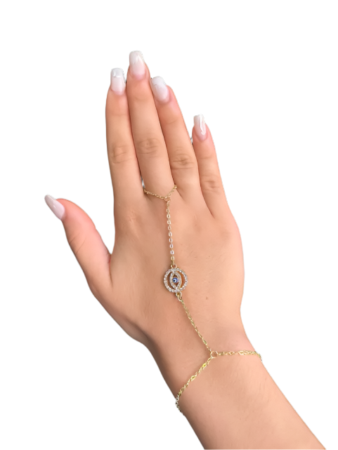Gold All Seeing Eye Hand Chain