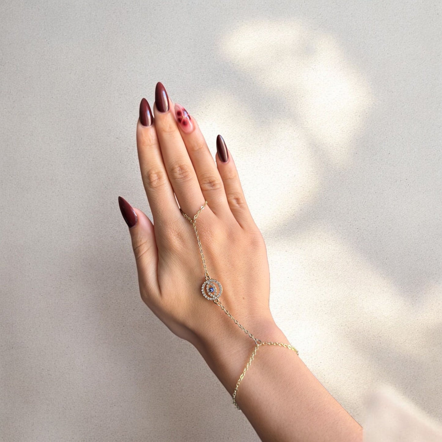 Gold All Seeing Eye Hand Chain